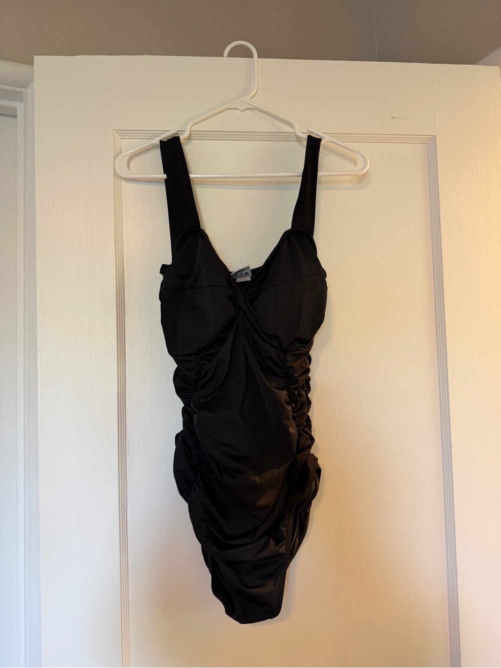 UjENA Black Ruched One-Piece Swimsuit